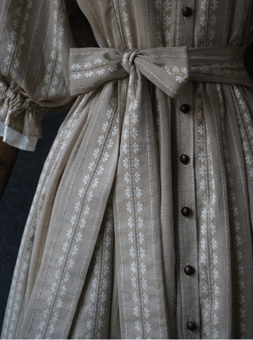 Tawny Sailor Collar Petal Pure Cotton  Dress