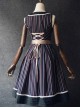 Cyanopathy Vest Skirt Square Collar Striped Pure Cotton 