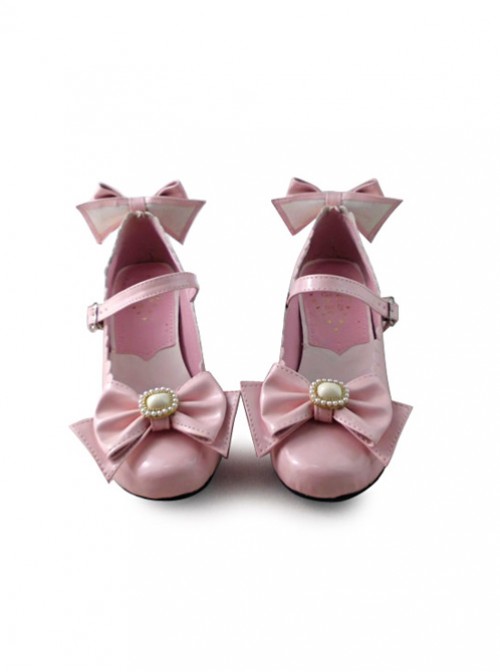 Pink Bow Lovely Bride Shoes