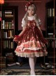 Pink Clock Chess Meeting Notes  Dress Skirt Straps Cross JSK