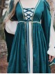 Blackish Green Renaissance Cotton Material High Waist  Fake Two Longuette 