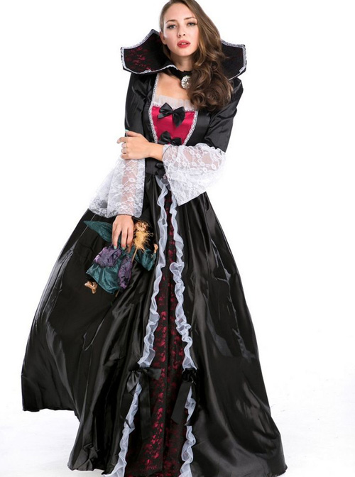 Vampire Halloween Clothing Queen Long Skirts
