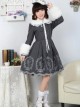 Dream of Lolita Grey Alice Rabbit Embroidery Jacket