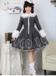 Dream of Lolita Grey Alice Rabbit Embroidery Jacket
