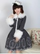 Dream of Lolita Grey Alice Rabbit Embroidery Jacket