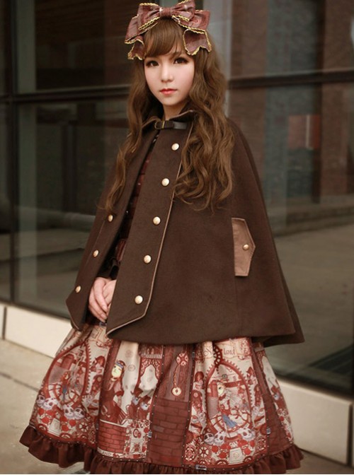 Neverland Lolita,The Traveller In The Wind~ Lolita Cape -4 Colors Available