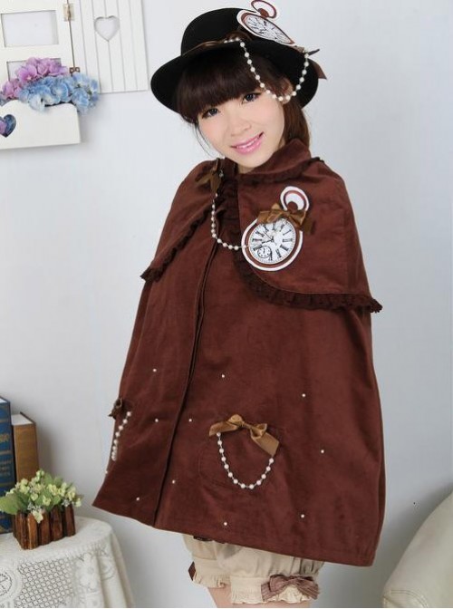 Dream of Lolita Brown Winter Cape