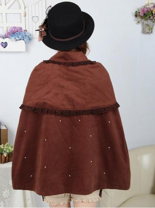 Dream of Lolita Brown Winter Cape