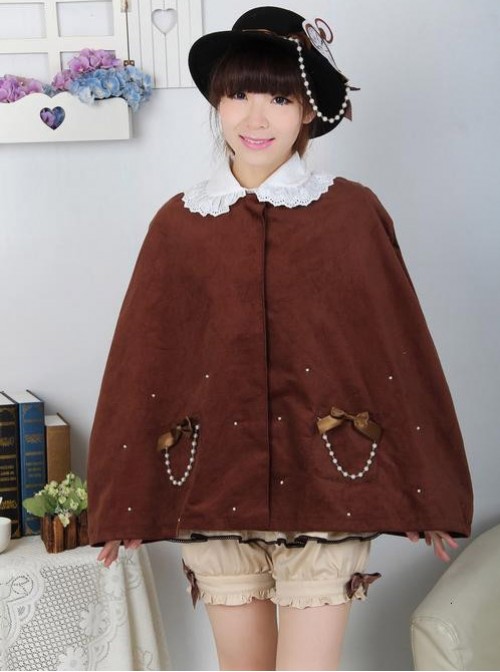 Dream of Lolita Brown Winter Cape