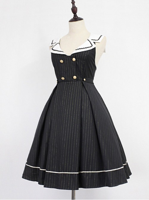 Criss-cross Sailor Collar  College Style Lolita JSK - Morningstar Idol Academy by Souffle Song