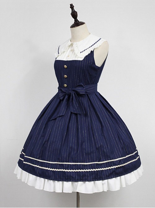 Wide Peter Pan Collar Academy Lolita JSK - Morningstar Idol Academy by Souffle Song