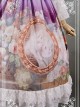 Purple Adorable Round Collar Detachable Sleeves Oil Painting Printed Lolita Dress