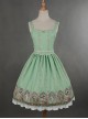 Green Simple Style Lace Hemline Dress