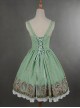 Green Simple Style Lace Hemline Dress