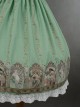 Green Simple Style Lace Hemline Dress
