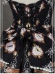 Black Bead Chain Printed Lace Hemline Lolita Dress