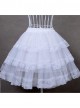 White Cotton Hard Tulle Lolita Dress Petticoat