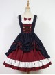 Bow Decorated Neckline Layered Skirt Lolita JSK- Snow White