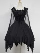 Dark Ballet Floral  Fairy Skirt Gothic Lolita JSK with Detachable Cape