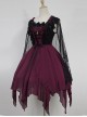 Dark Ballet Floral  Fairy Skirt Gothic Lolita JSK with Detachable Cape