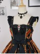 Black Ruffled Straps And Square Neckline By Nutcracker Fantasy Skirt