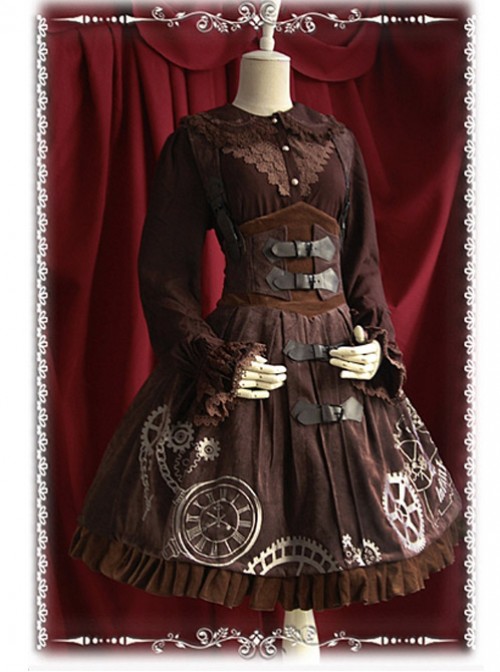 Steampunk Time Underbust Lolita JSK - by Infanta