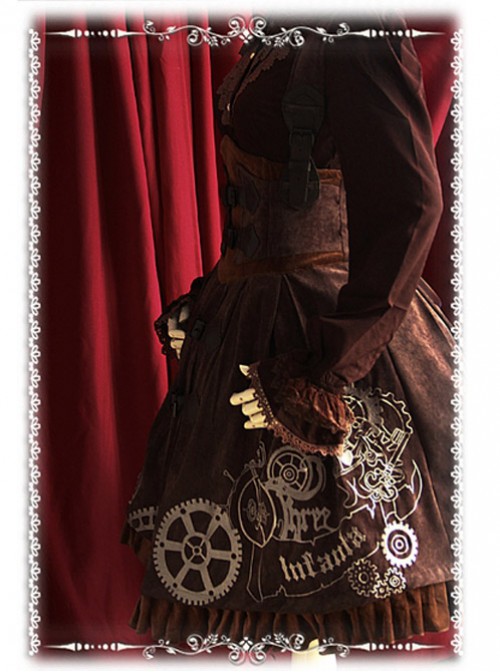 Steampunk Time Underbust Lolita JSK - by Infanta