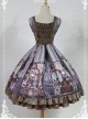 High Waist V-neck Steampunk Lolita JSK - Steampunk Cat by Souffle Song