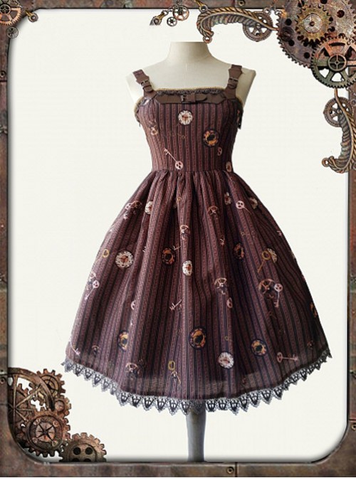 Mechanical Doll Mini Braces Skirt Coffee Color