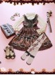 Brown Round Collar Chocolate Carousel Infanta Dress