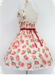  Daily Lolita Jumper Skirt Strawberries Printed Lolita JSK by Souffle Song