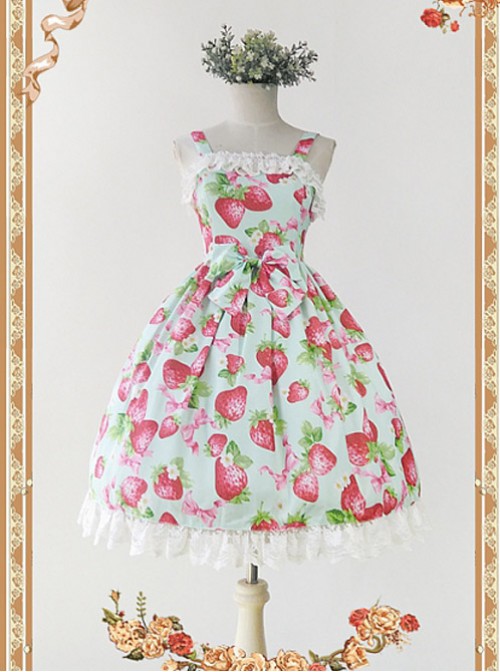 Strawberry Printed JSK by Infanta