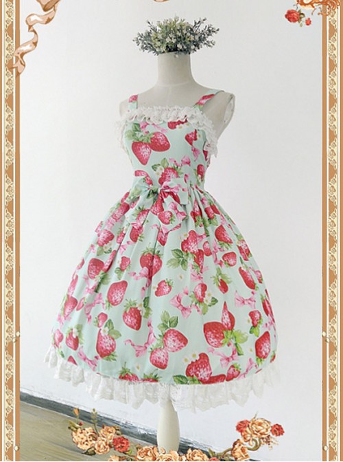 Strawberry Printed JSK by Infanta