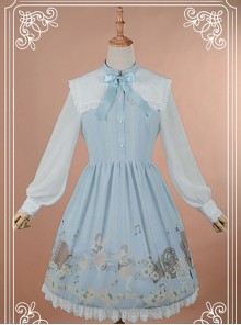 Sweet Square Collar Bow-Knot Decorated OP Dress - Angel Serenade