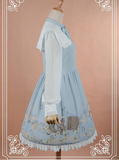 Sweet Square Collar Bow-Knot Decorated OP Dress - Angel Serenade