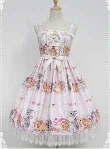 Cute Rabbits Printed Sweet Lolita JSK