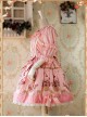 Pink Lace And Bow Decoration Cotton Dress