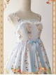 Light Blue Lace Sweet A-Line Skirt