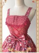 Wine Red Elegant Lace Bow Dress