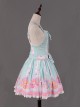 Light Blue Candy Land Printed Lace Hemline Lolita Dress