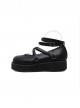 Soft Sister Black Doll Shoes Round-toe Student Cute Platform Shoes