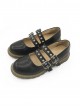 Mori Girl Black Hasp Student Cute Retro Round-toe Doll Shoes