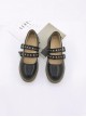 Mori Girl Black Hasp Student Cute Retro Round-toe Doll Shoes