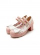 Pink High-heeled Bowknot Princess Shoes