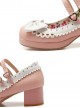 Pink High-heeled Bowknot Princess Shoes