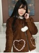 Sweet Thermal Coffee Little Bears Lolita Coat