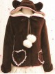 Sweet Thermal Coffee Little Bears Lolita Coat