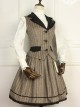 Miss Point Vintage School Stripes Lolita Vest and Skirt Set
