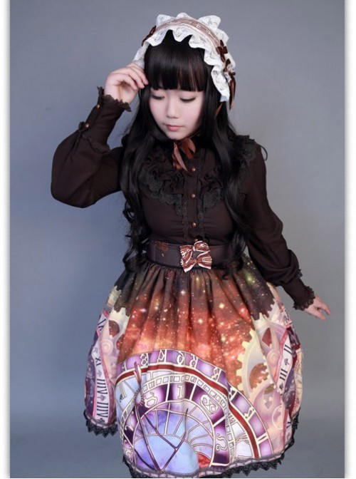 Neverland Lolita Prague Astronomical Clock Series Normal Waist Lolita Skirt