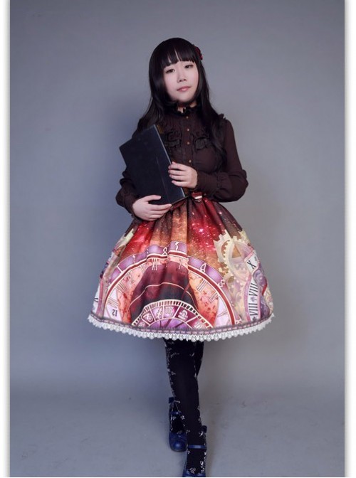 Neverland Lolita Prague Astronomical Clock Series Normal Waist Lolita Skirt